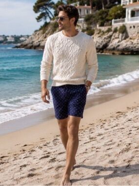 J.Crew Stanton Anchor Print Shorts Men’s 34 NWT Coastal Preppy Summer Style